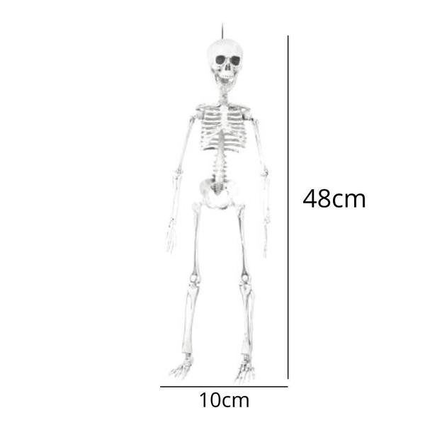 Imagem de Enfeite Decorativo Halloween - Esqueleto Caveira - 48cm - 01 unidade - Cromus -
