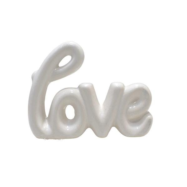 Imagem de Enfeite Decorativo Love em Cerâmica 12,5cm