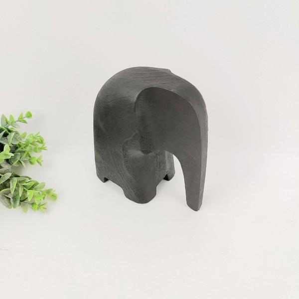 Imagem de Enfeite Elefante Preto 17X16X7Cm Poliresina Minimalista G