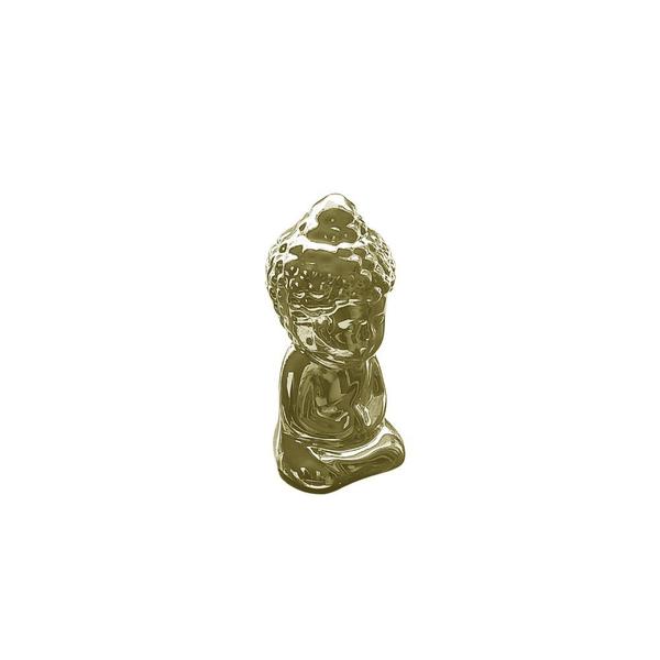 Imagem de Enfeite em Cerâmica Buda Pequeno Dourado - 7cm