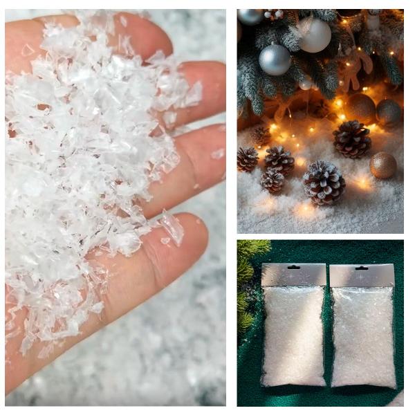 Imagem de Enfeite Floco De Neve Artificial Para Árvore De Natal 100g