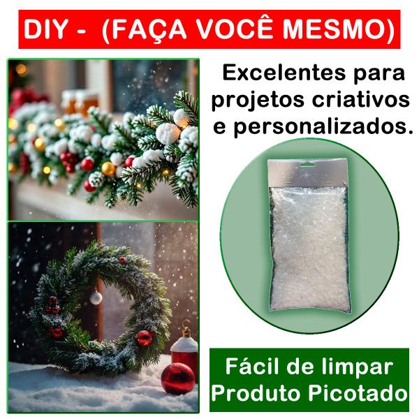 Imagem de Enfeite Floco De Neve Artificial Para Árvore De Natal 100g