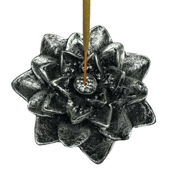 Imagem de Enfeite Flor de Lotus incensário vareta decoração resina