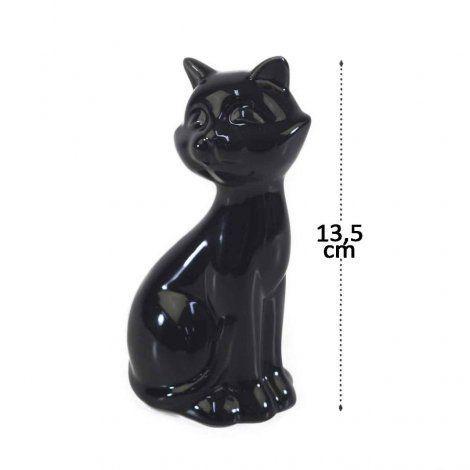 Imagem de Enfeite Gato de Porcelana 13,5 cm