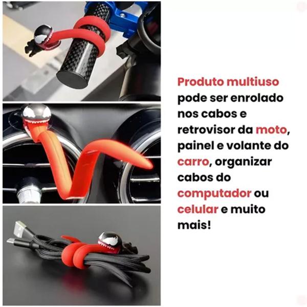 Enfeite Guidao Moto Bike Bicicleta Kit 3 Uni Anti Heroi Decorativo Organizador Cabo Fios Casa Motocicleta Passeio Lazer - Ab.MIDIA Imagem de Enfeite Guidao Moto Bike Bicicleta Kit 3 Uni Anti Heroi Decorativo Organizador Cabo Fios Casa Motocicleta Passeio Lazer