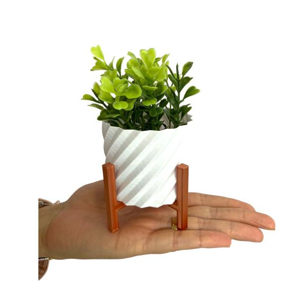 Imagem de Enfeite Kit Vaso Planta Cachepot Mesa Sala Decoração Rack