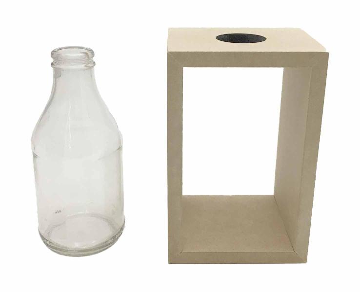 Enfeite Mdf De Mesa Porta Garrafa Vidro Decoração Retangular - Atelie Arte Coisas Imagem de Enfeite Mdf De Mesa Porta Garrafa Vidro Decoração Retangular