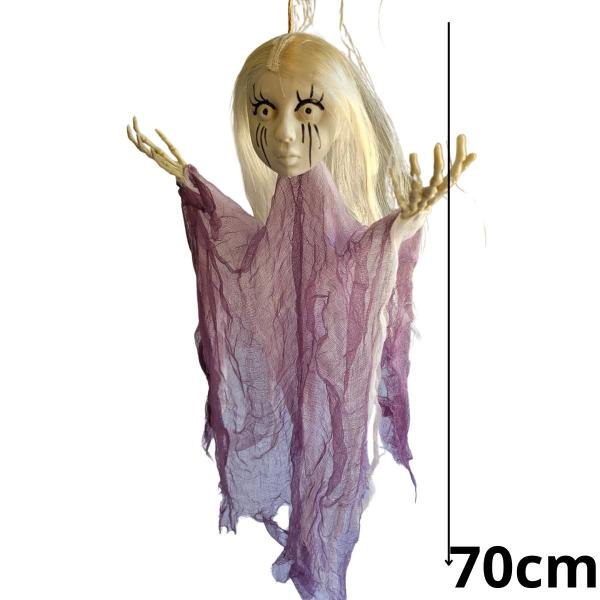 Imagem de enfeite mostro boneca assustadora Halloween decoração porta