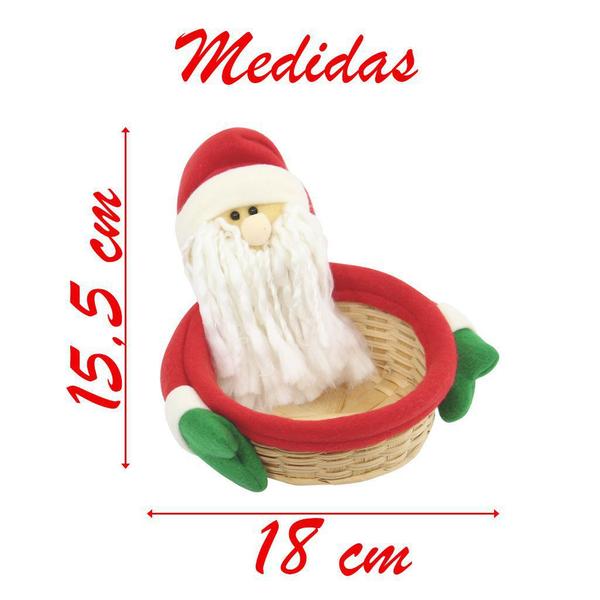 Imagem de Enfeite Natal Cesto Papai Noel 18cm