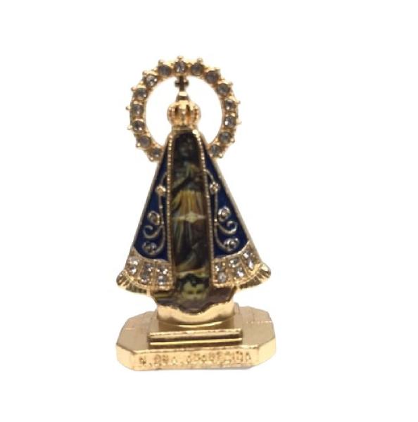 Imagem de Enfeite Nossa Senhora Aparecida dourado resplendor novidade