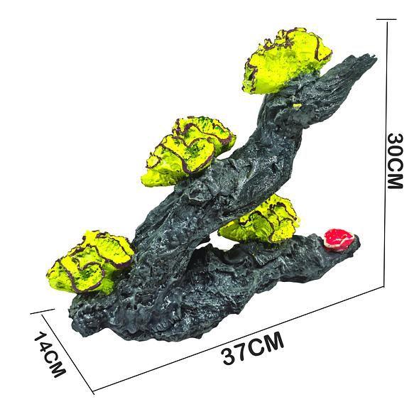 Imagem de Enfeite ornamento para aquários e ambientes coral na rocha