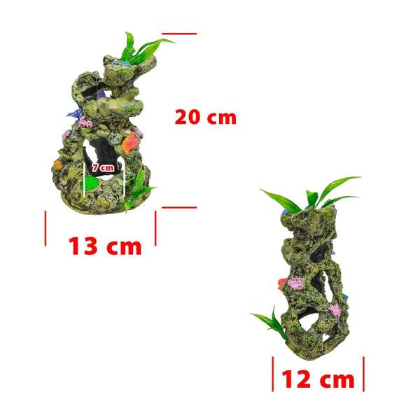 Imagem de Enfeite Rocha com Planta - Lester RS-026 20cmx13cmx12cm