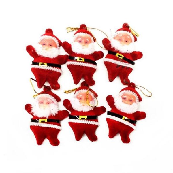 Imagem de Enfeite Wincy Papai Noel Veludo 5cm 6pc Nta1465