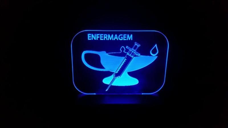 Imagem de Enfermagem, Curso, Enfermeira, Decoração, Luminária Led 16 cores, Abajur