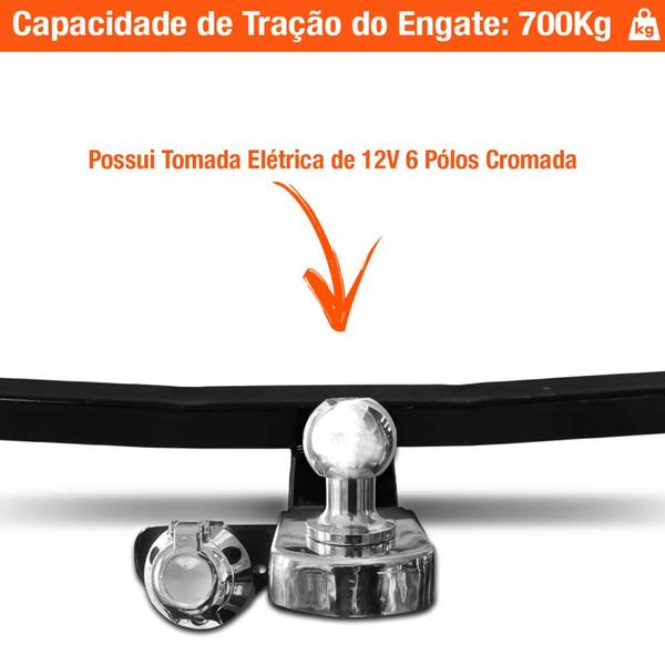 Imagem de Engate Astra Sedan Hatch 1999 a 2011 Rabicho Fixo 700kg - Brucke