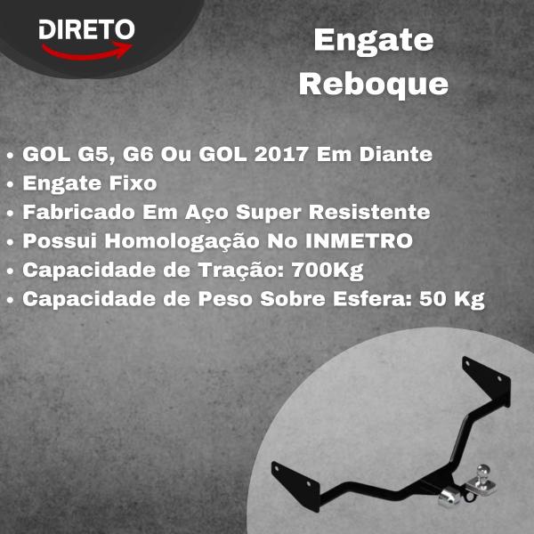 Imagem de Engate de Reboque Fixo Gedeval - GOL G5, G6 Ou GOL 2017 Em Diante