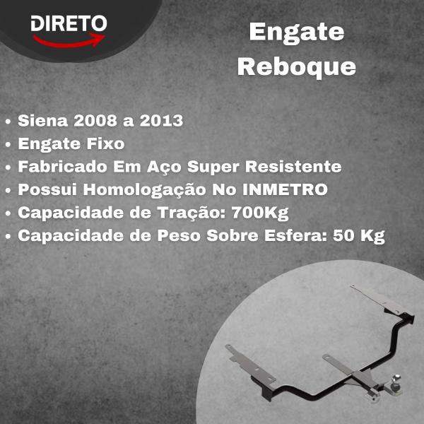 Imagem de Engate de Reboque Fixo Gedeval Siena 2008 a 2013