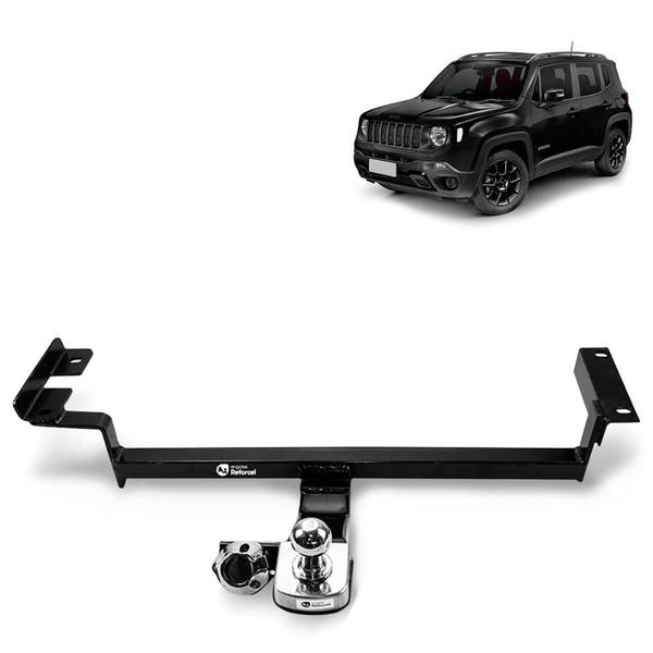 Imagem de Engate de Reboque Jeep Renegade 2016 a 2021 4x2 4x4 Rabicho Fixo 500kg