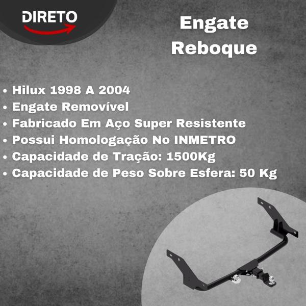 Imagem de Engate de Reboque Removível - Hilux 1998 A 2004