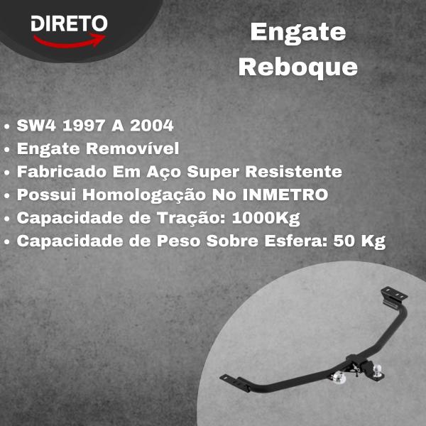 Imagem de Engate de Reboque Removível - SW4 1997 A 2004