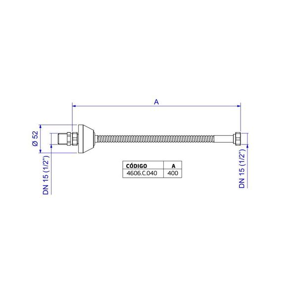 Imagem de Engate Flexivel de 40 cm 4606.C.040 Cromado - Deca