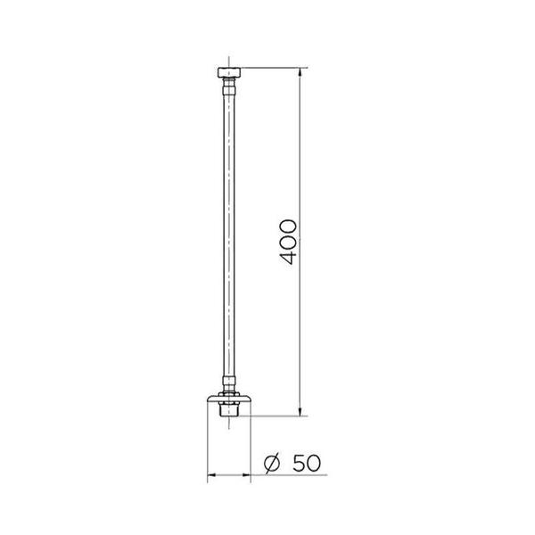 Imagem de Engate Flexível Docol Para Água 40cm Docol 607200 1/2''x1/2'' Malha Aço Inox