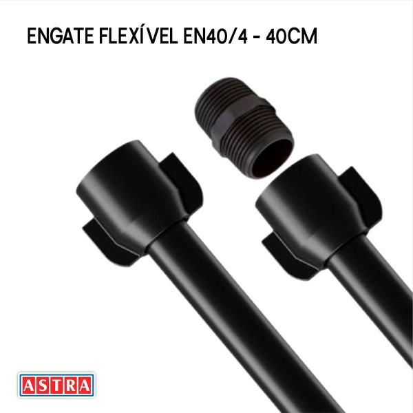 Imagem de Engate Flexível Pvc 40cm Preto Astra Kit C/6 Und