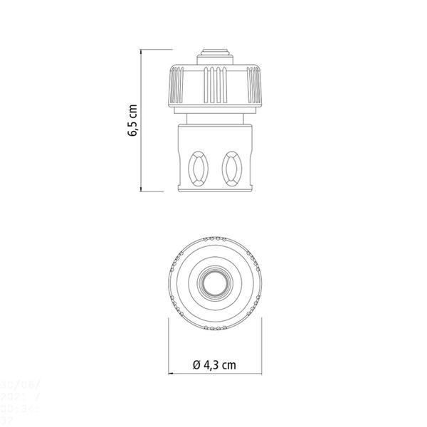 Imagem de Engate Rápido com Aquastop Tramontina em Plástico para Mangueira 5/8" e 3/4"