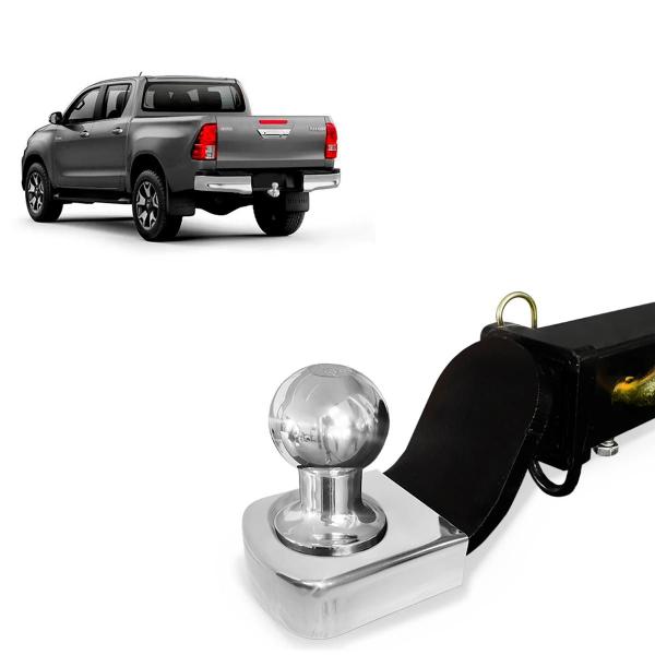 Imagem de Engate Reboque Hilux 2005 a 2024 Rabicho Removivel 2100 kg