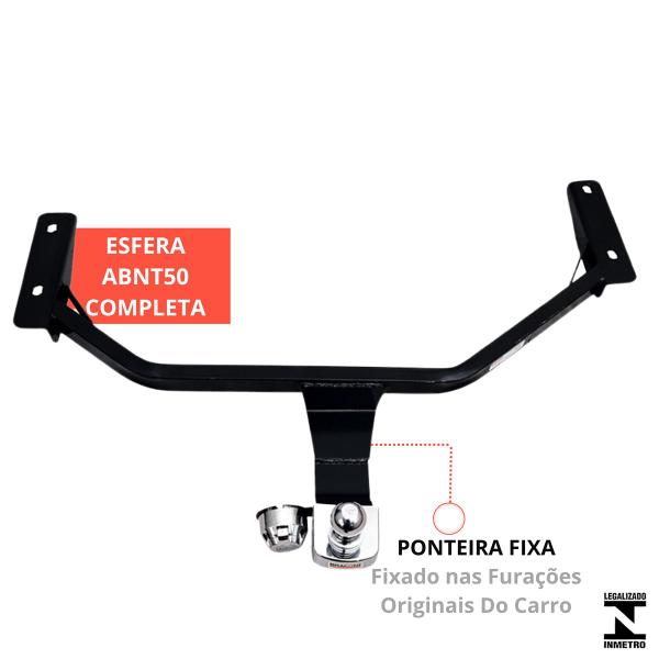 Imagem de Engate Reboque Rabicho Fixo Corsa Sedan 2002 a 2012 450Kg