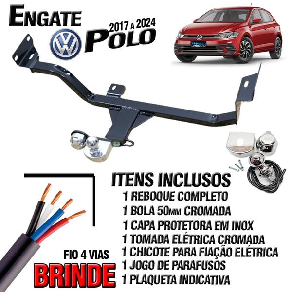 Imagem de Engate Reboque Reforçado Novo Polo Hatch 2017 A 2024