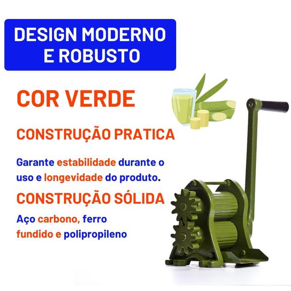 Imagem de Engenho Moedor De Cana Com 2 Moendas Em Ferro Fundido B30 Botini