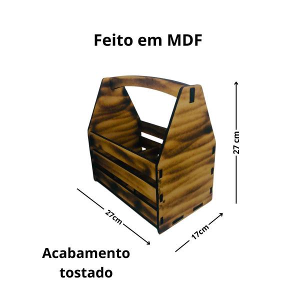 Imagem de Engradado Para 6 Cerveja Em Mdf Garrafas Até 350Ml