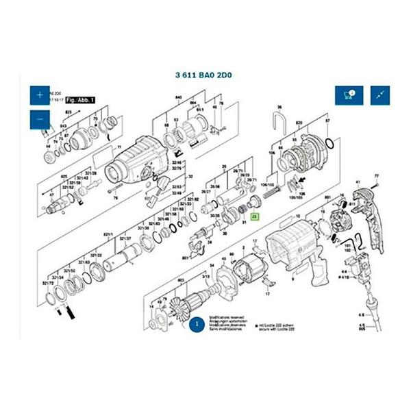 Imagem de Engrenagem para Martelete GBH 2-24D / GBH 2-24 1616328055 BOSCH 