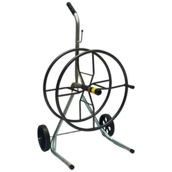 Enrolador Mangueira Suporte Carrinho Quintal Até 30M Preto - A.F.S Imagem de Enrolador Mangueira Suporte Carrinho Quintal Até 30M Preto