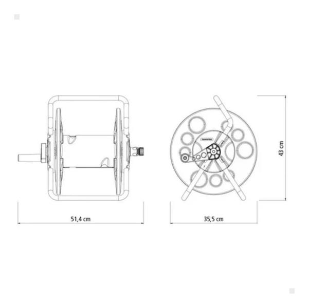 Imagem de Enrolador Plastico Para Mangueiras Com Bracos Metalicos