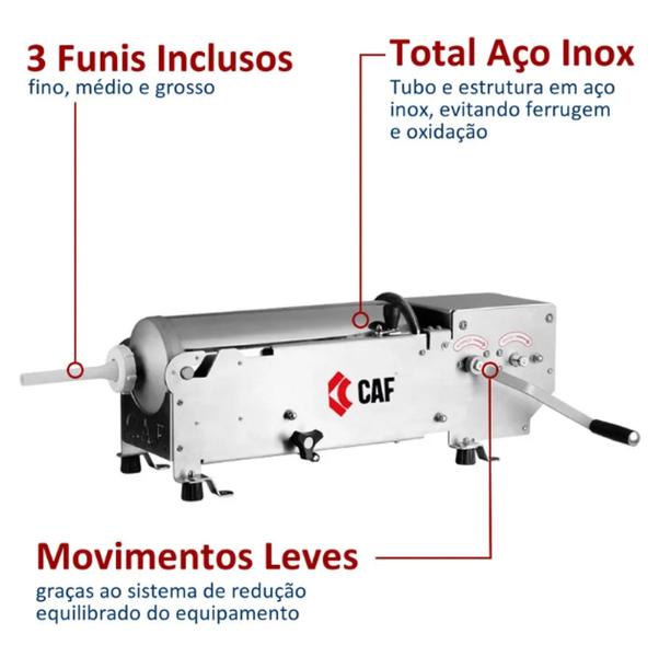 Imagem de Ensacadeira / Embutidora Manual E-8 Parcial Inox C.A.F.