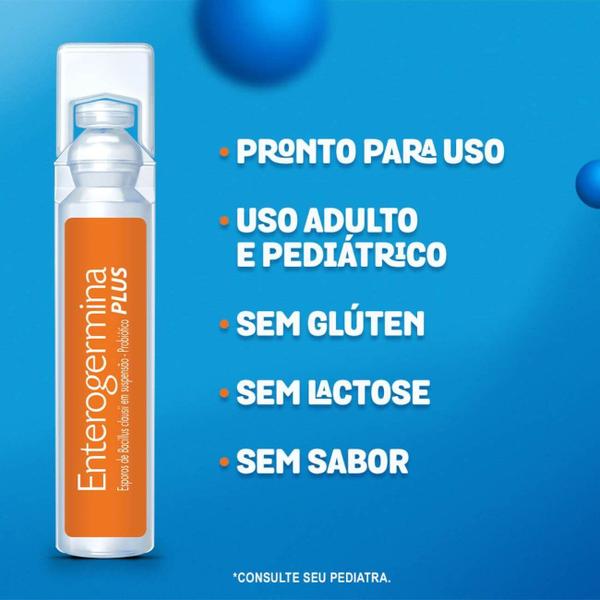 Imagem de Enterogermina Plus com 5 Frascos de 5ml cada  Kit com duas unidades