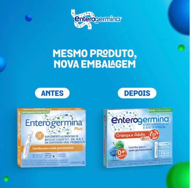 Imagem de Enterogermina Plus Probiótico 10 Frascos De 5ml