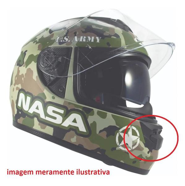 Imagem de Entrada De Ar Frontal Capacete Nasa Ns-901 Army Verde Cinza