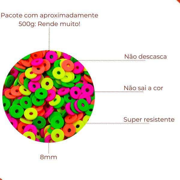 Imagem de Entremeio Disquinho Leitoso 08mm Em Plastico Com 500G