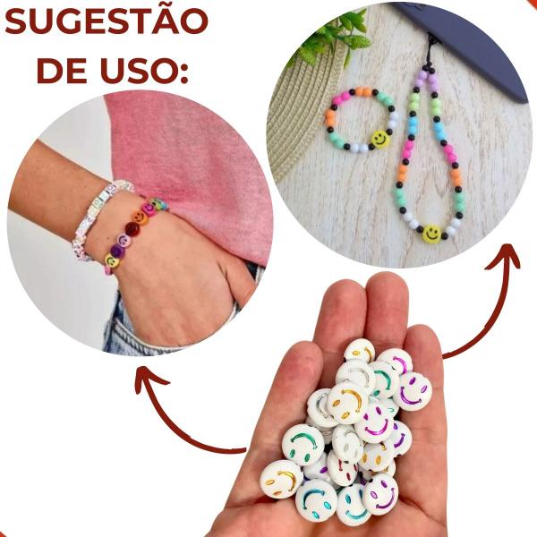 Imagem de Entremeio smile 14mm em plastico com 50g