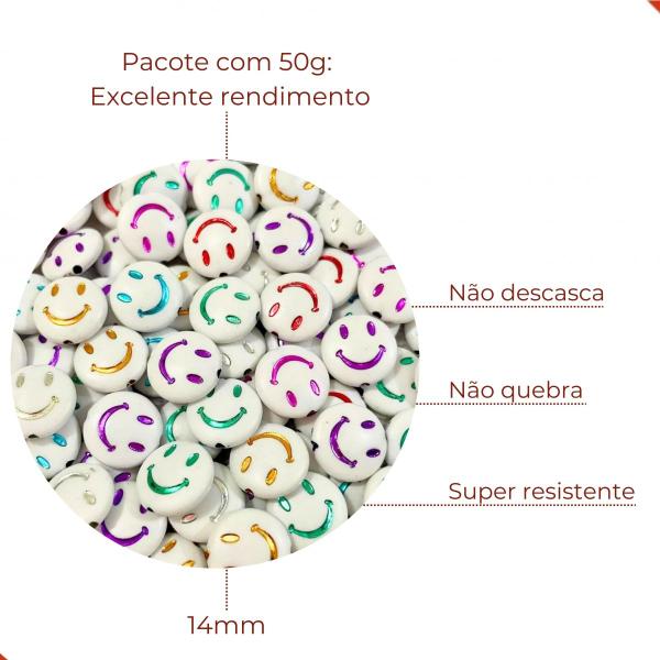 Imagem de Entremeio smile 14mm em plastico com 50g