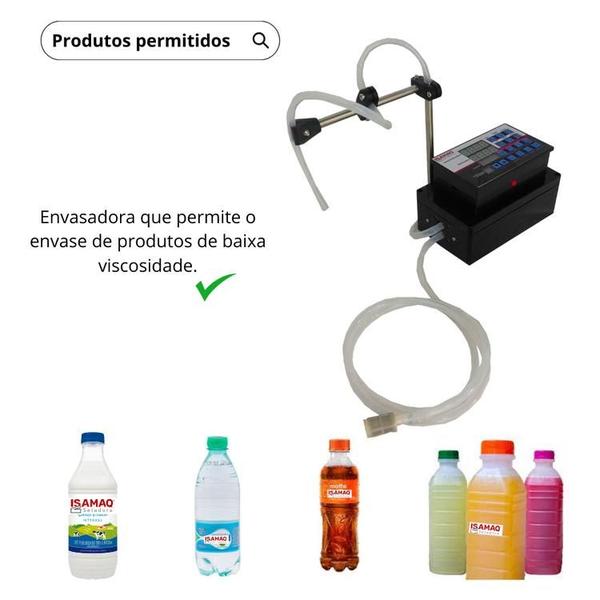 Imagem de Envasadora Liquidos Compacta com Painel de Controle Pedal