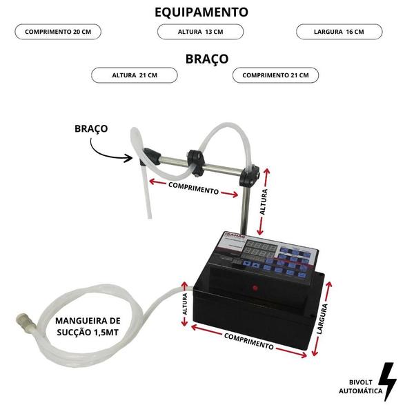 Imagem de Envasadora Liquidos Compacta com Painel de Controle Pedal