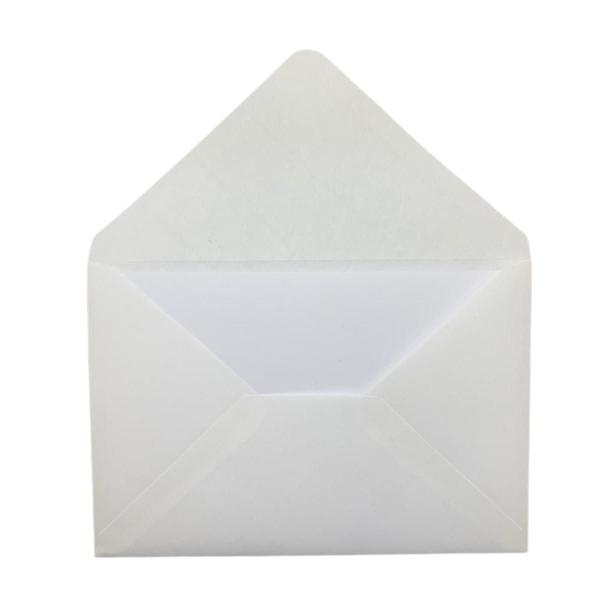 Imagem de Envelope Bico Branco 10,5x15,5 Cm + Cartão Branco 50 Un