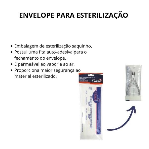 Imagem de Envelope para Esterilização Santa Clara Autoclave 6cm x 23cm com 20 unidades