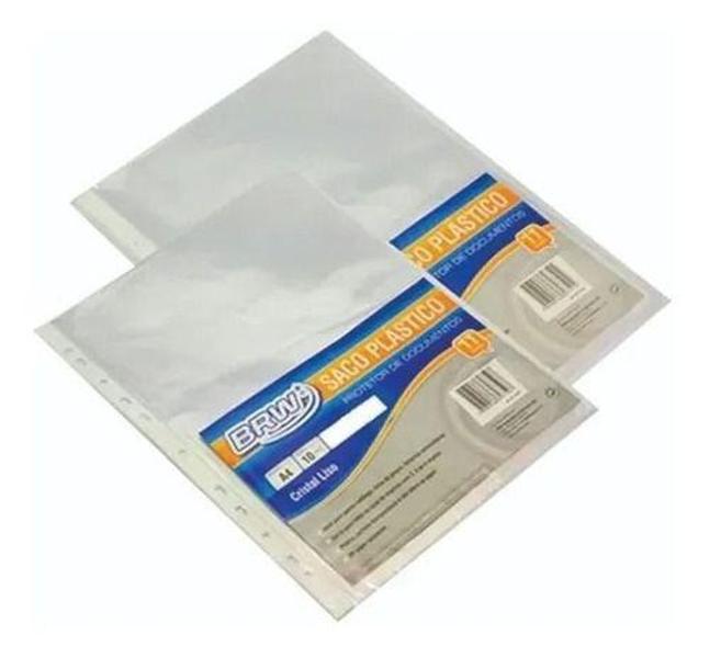 Imagem de Envelope Plástico Fino 11 Furos universal 234x330mm BRW 10un