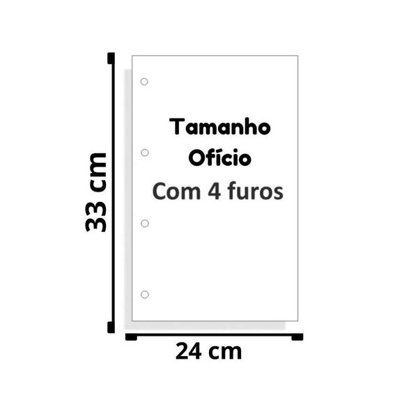 Imagem de Envelope plástico ofício 4 furos grosso 0,15mm c/50un - DAC