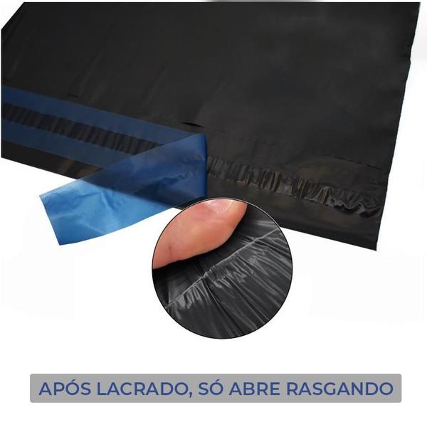 Imagem de Envelope Plástico Segurança 12x18 Eco 100 Unidades - Preto/Cinza